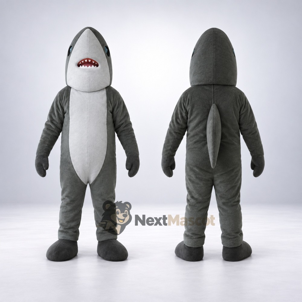 Shark Mascot Costume - Gray for Festivals
