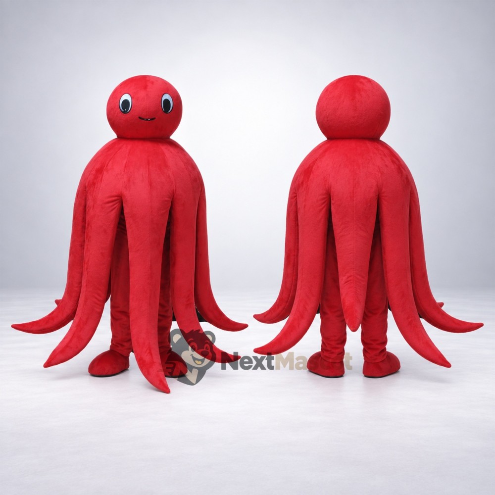 Octopus Mascot Costume - Red Octopus Mascot Costume - Red