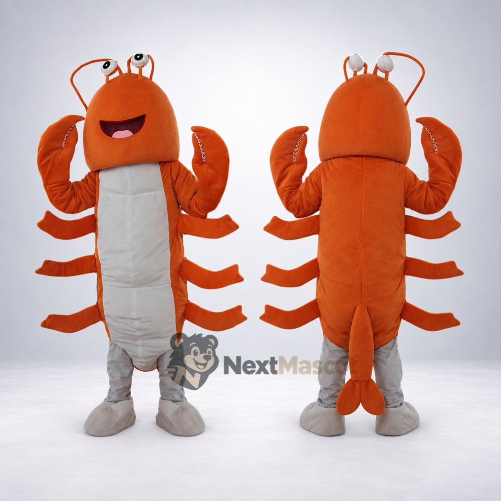 Lobster Mascot Costume - Orange for Ocean Events Lobster Mascot Costume - Orange for Ocean Events
