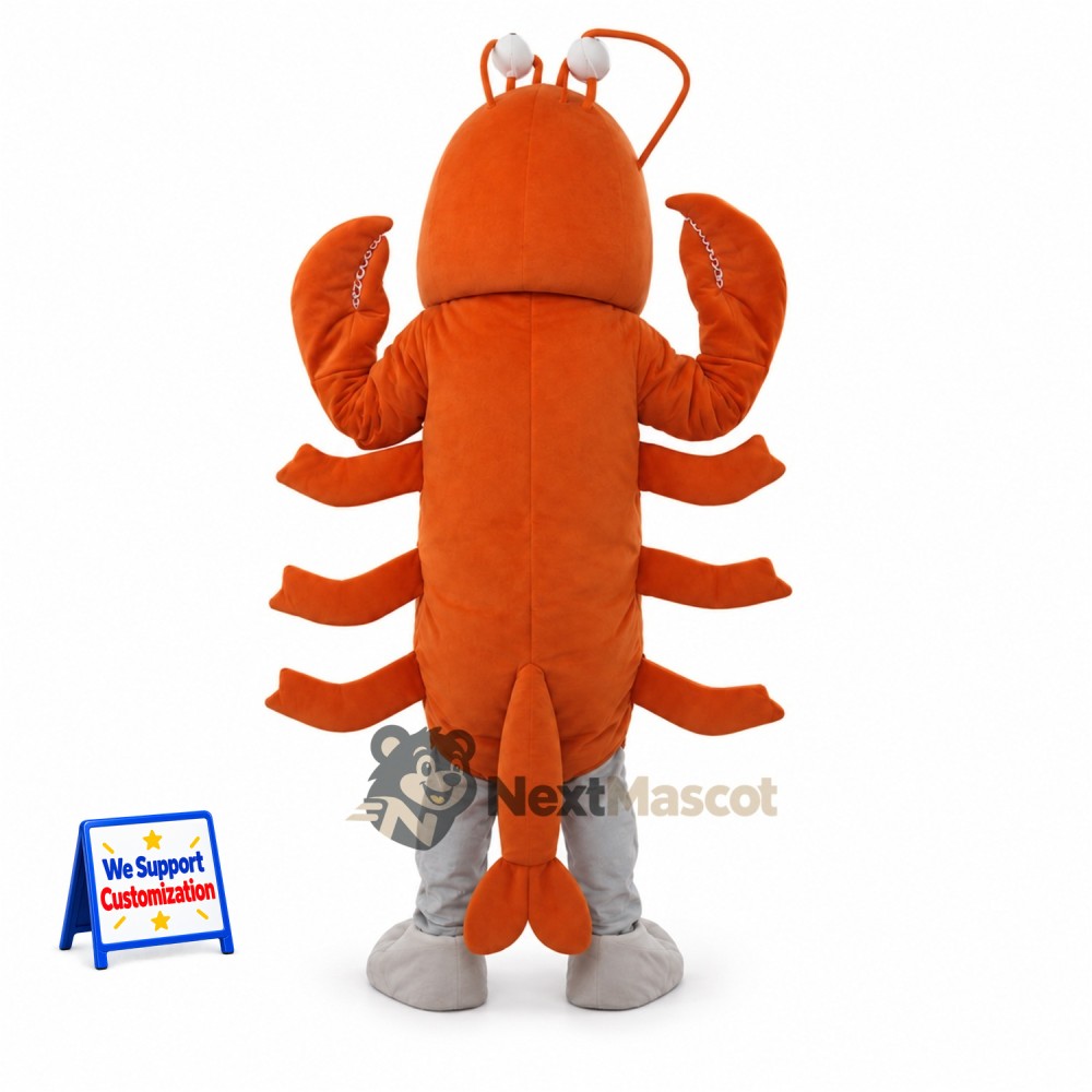 Lobster Mascot Costume - Orange for Ocean Events Lobster Mascot Costume - Orange for Ocean Events