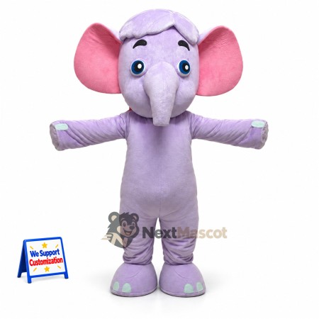 Elephant Mascot Costume - Purple Elephant Mascot Costume - Purple