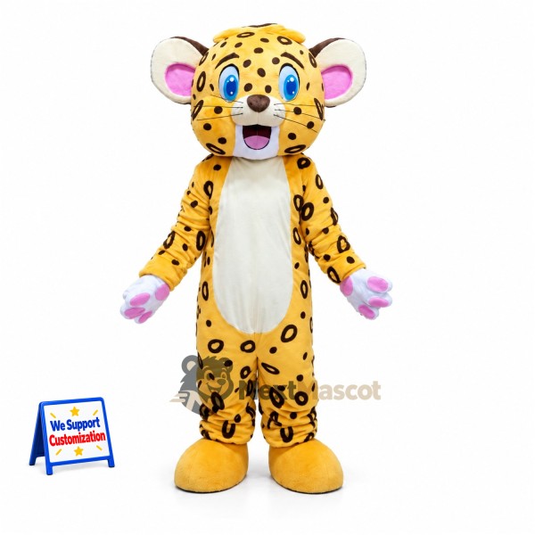 Leopard Mascot Costume - Yellow for Parades