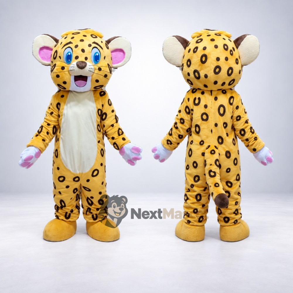 Leopard Mascot Costume - Yellow for Parades Leopard Mascot Costume - Yellow for Parades
