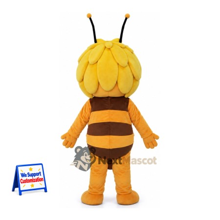 Bee Mascot Costume - Yellow, Petal-Shaped Hair Bee Mascot Costume - Yellow, Petal-Shaped Hair