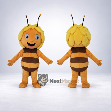 Bee Mascot Costume - Yellow, Petal-Shaped Hair Bee Mascot Costume - Yellow, Petal-Shaped Hair