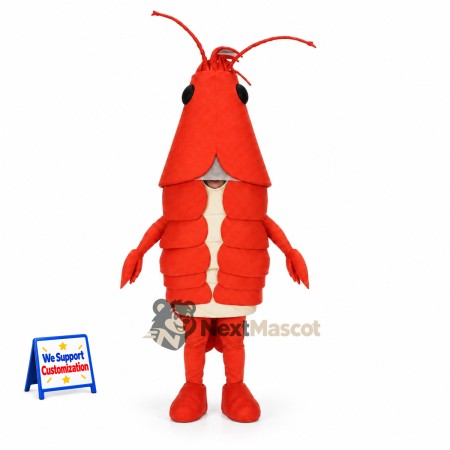 Shrimp Mascot Costume - Red for Ocean Events Shrimp Mascot Costume - Red for Ocean Events