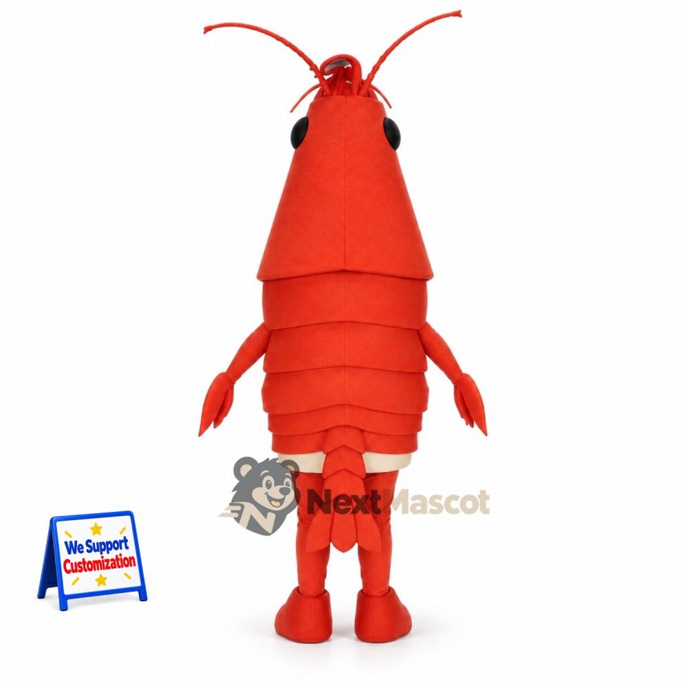 Shrimp Mascot Costume - Red for Ocean Events Shrimp Mascot Costume - Red for Ocean Events