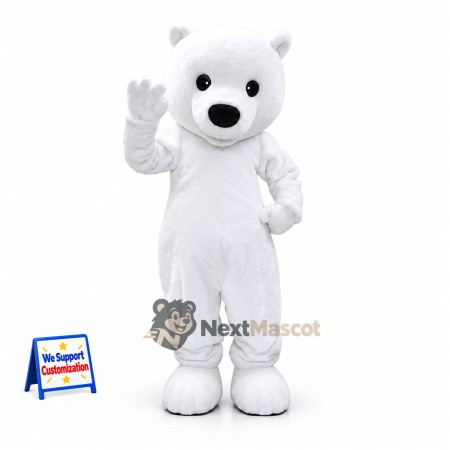 Bear Mascot Costume - White for Promotions Bear Mascot Costume - White for Promotions