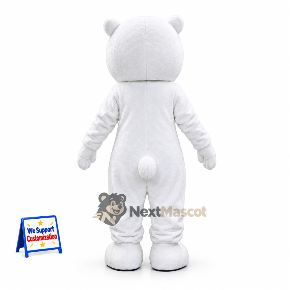 Bear Mascot Costume - White for Promotions Bear Mascot Costume - White for Promotions