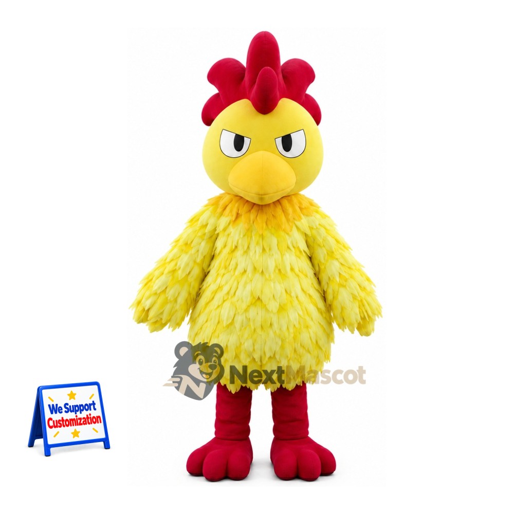Rooster Mascot Costume - Yellow for Birthday Parties