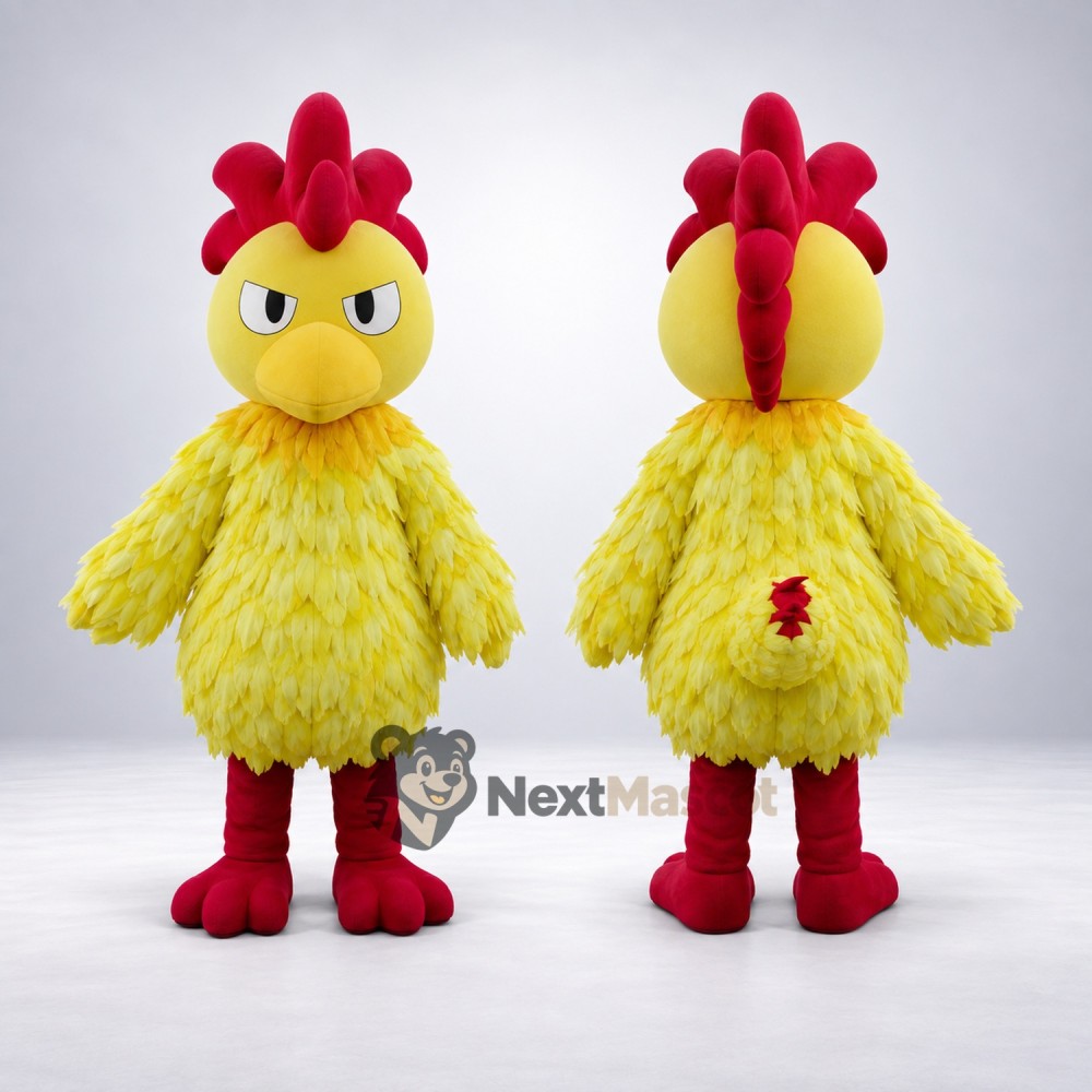 Rooster Mascot Costume - Yellow for Birthday Parties