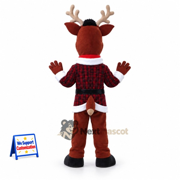 Reindeer Mascot Costume - Christmas Theme for Christmas Parades Reindeer Mascot Costume - Christmas Theme for Christmas Parades
