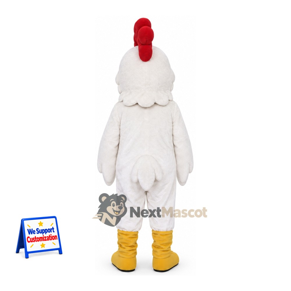 Rooster Mascot Costume - White for Promotions Rooster Mascot Costume - White for Promotions