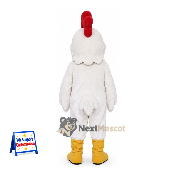 Rooster Mascot Costume - White for Promotions Rooster Mascot Costume - White for Promotions