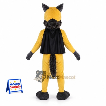 Wolf Mascot Costume - Yellow Jacket Wolf Mascot Costume - Yellow Jacket