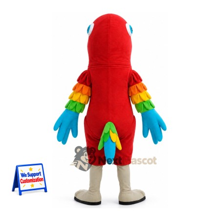 Parrot Mascot Costume - Red for Carnivals Parrot Mascot Costume - Red for Carnivals