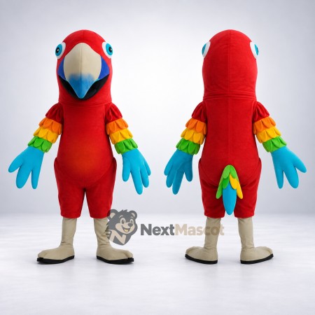 Parrot Mascot Costume - Red for Carnivals Parrot Mascot Costume - Red for Carnivals
