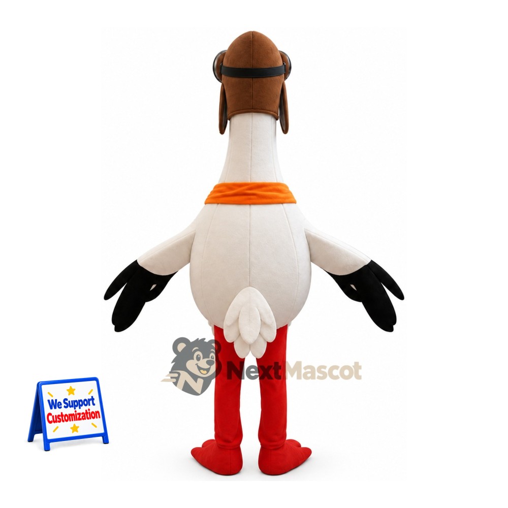 Stork Mascot Costume - White Stork Mascot Costume - White
