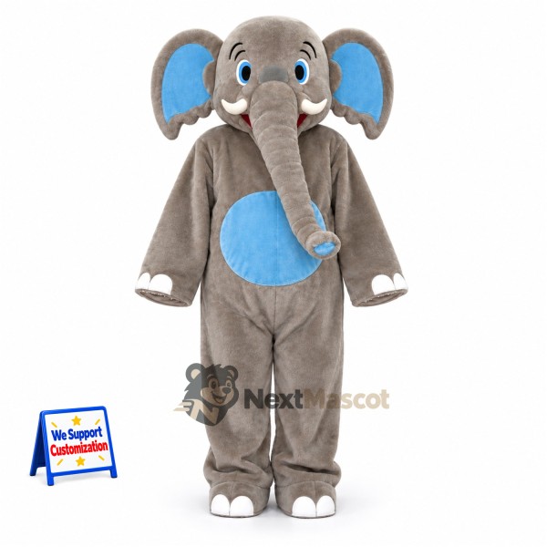Elephant Mascot Costume - Gray for Fan Events