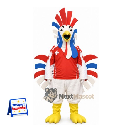 Rooster Mascot Costume - Patriotic Rooster Mascot Costume - Patriotic