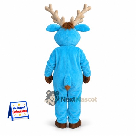 Reindeer Mascot Costume - Blue