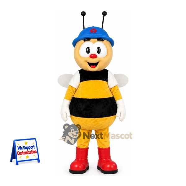 Bee Mascot Costume - Blue Cap