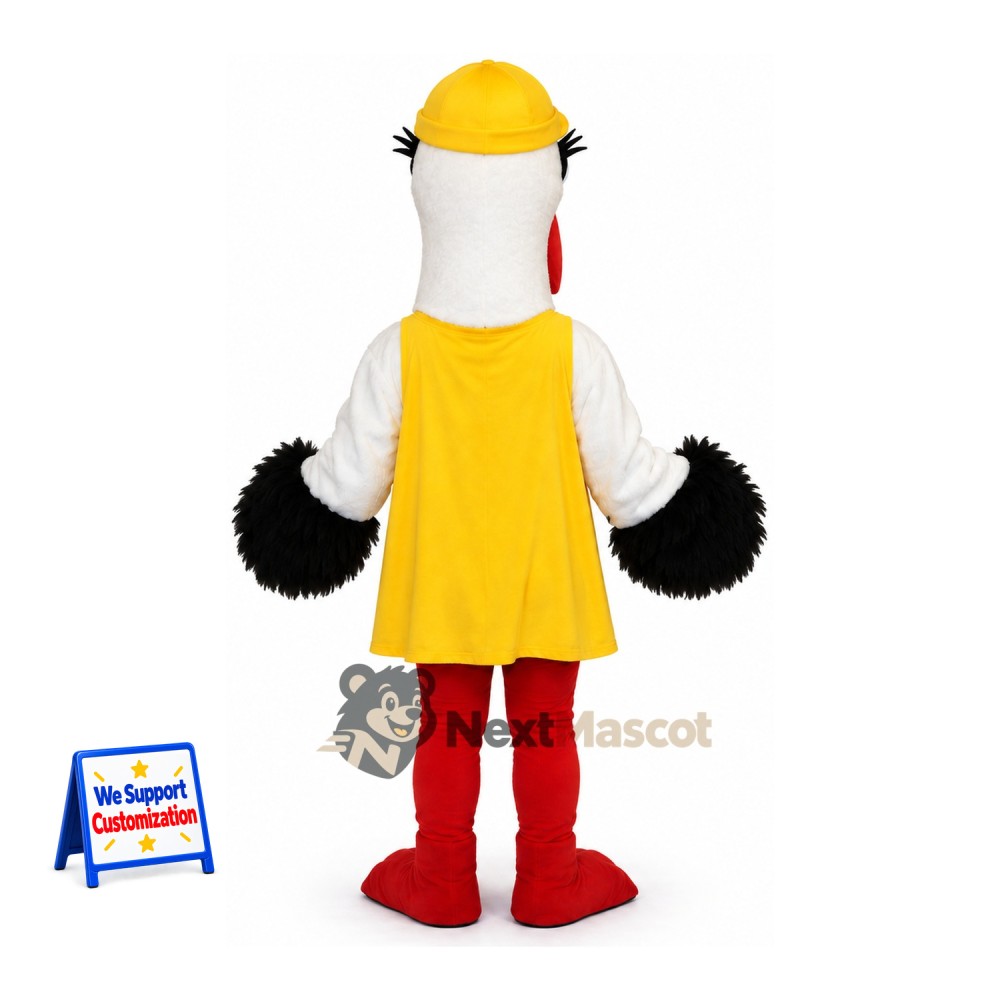 Stork Mascot Costume - Yellow Uniform Stork Mascot Costume - Yellow Uniform