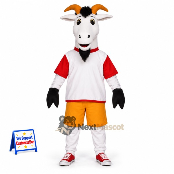 Goat Mascot Costume - White Shirt