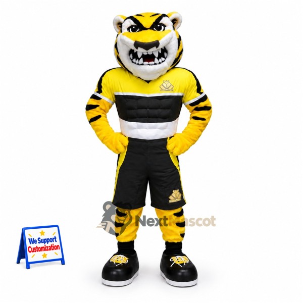 Tiger Mascot Costume - Black Uniform for Community Events
