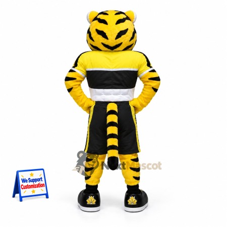 Tiger Mascot Costume - Black Uniform for Community Events Tiger Mascot Costume - Black Uniform for Community Events