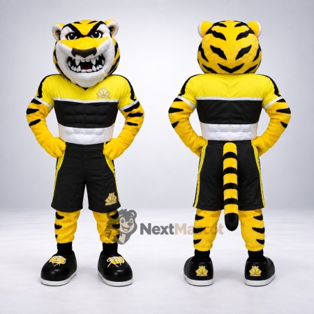 Tiger Mascot Costume - Black Uniform for Community Events Tiger Mascot Costume - Black Uniform for Community Events