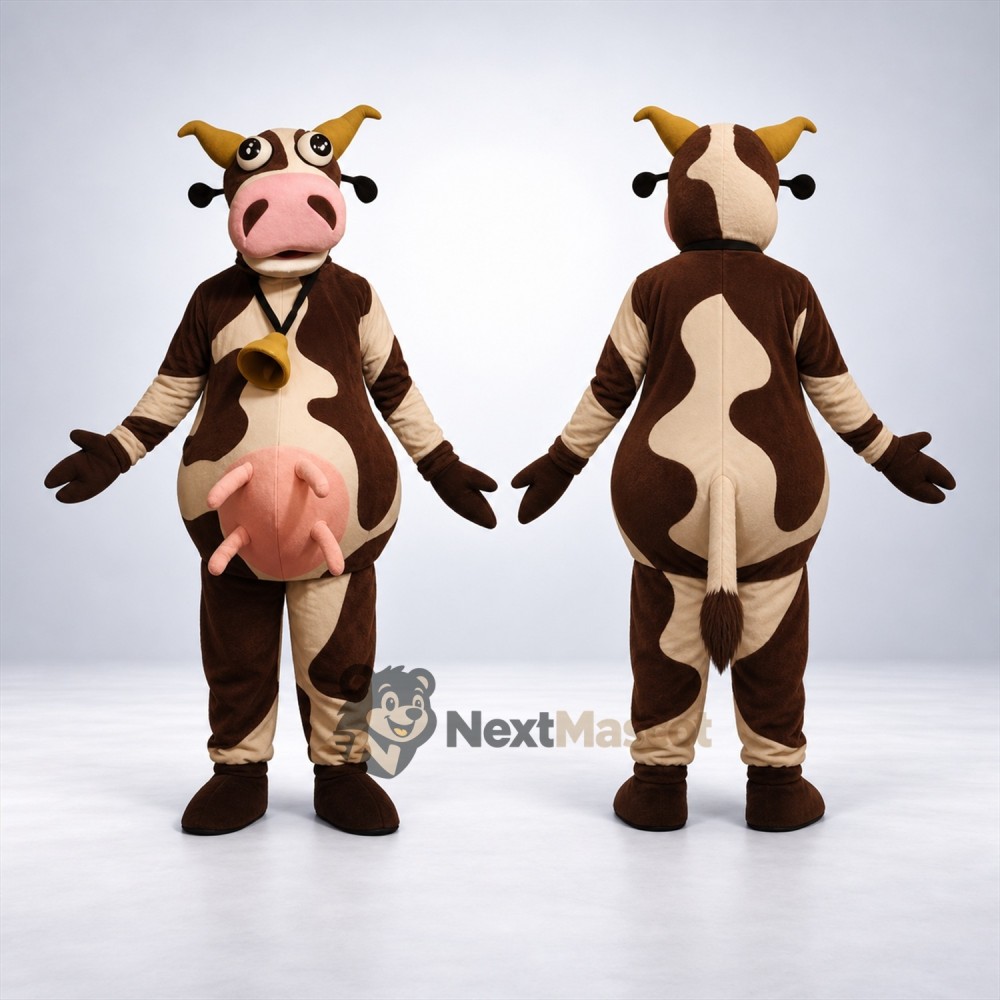 Cow Mascot Costume - Brown for School Events Cow Mascot Costume - Brown for School Events