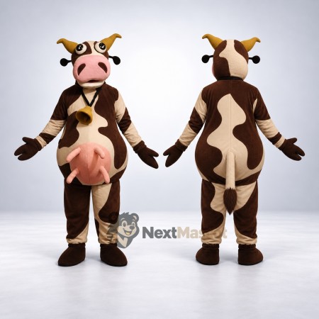 Cow Mascot Costume - Brown for School Events Cow Mascot Costume - Brown for School Events
