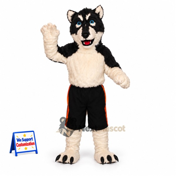 Husky Mascot Costume - Black and White for Festivals