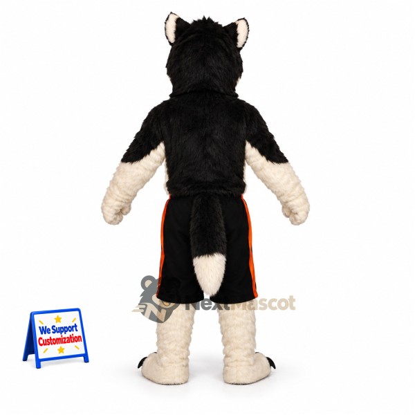 Husky Mascot Costume - Black and White for Festivals Husky Mascot Costume - Black and White for Festivals