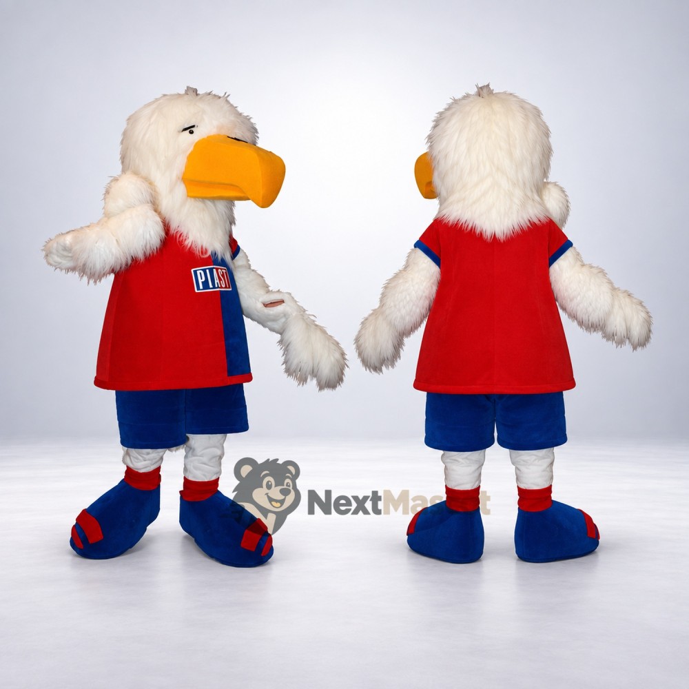 Bald Eagle Mascot Costume - Red Vest Bald Eagle Mascot Costume - Red Vest