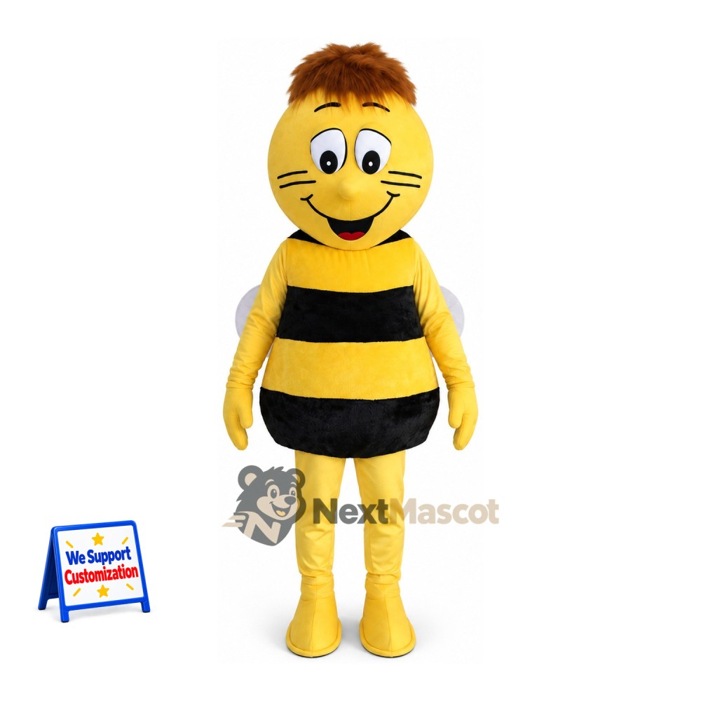 Bee Mascot Costume - Brown Hair