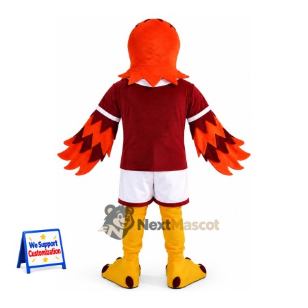 Eagle Mascot Costume - Red for Festivals Eagle Mascot Costume - Red for Festivals