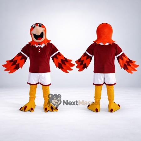 Eagle Mascot Costume - Red for Festivals Eagle Mascot Costume - Red for Festivals