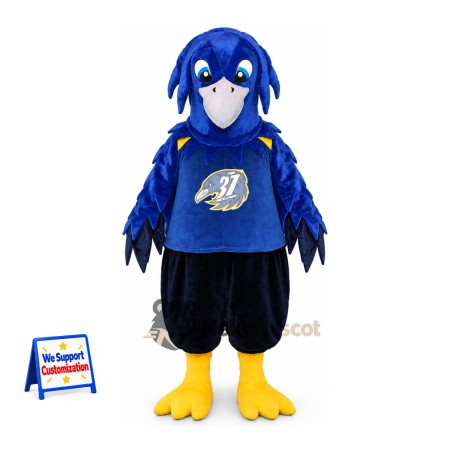 Bird Mascot Costume - Blue, Navy Shirt Bird Mascot Costume - Blue, Navy Shirt