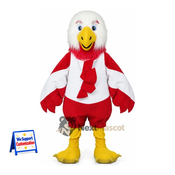 Eagle Mascot Costume - Red, Tie