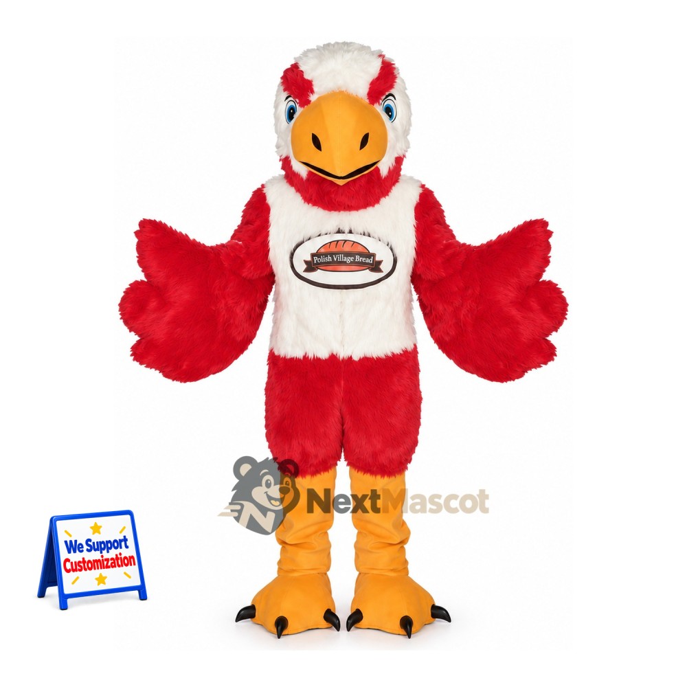 Eagle Mascot Costume - Red for Sports Days Eagle Mascot Costume - Red for Sports Days