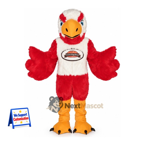 Eagle Mascot Costume - Red for Sports Days