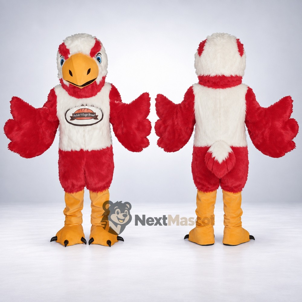 Eagle Mascot Costume - Red for Sports Days Eagle Mascot Costume - Red for Sports Days