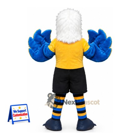 Eagle Mascot Costume - Blue, Yellow Shirt Eagle Mascot Costume - Blue, Yellow Shirt
