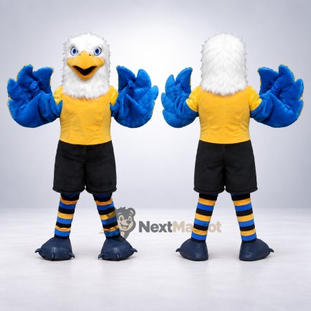 Eagle Mascot Costume - Blue, Yellow Shirt Eagle Mascot Costume - Blue, Yellow Shirt
