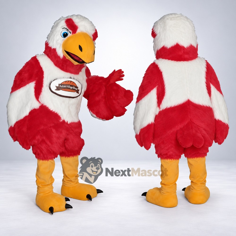 Eagle Mascot Costume - Red for School Spirit Eagle Mascot Costume - Red for School Spirit