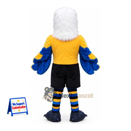 Eagle Mascot Costume - Blue, Yellow Shirt for School Events Eagle Mascot Costume - Blue, Yellow Shirt for School Events