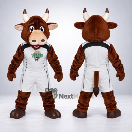 Bull Mascot Costume - White Uniform for School Events Bull Mascot Costume - White Uniform for School Events