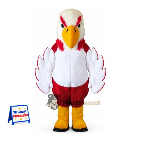 Eagle Mascot Costume - Red for Carnivals Eagle Mascot Costume - Red for Carnivals
